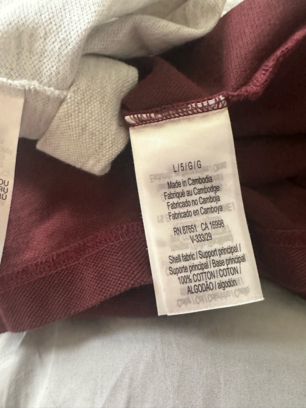 Lacoste L.12.12 Slim Fit Piqué Polo Maroon size Large (Excellent) w/ Free gray - Picture 11 of 11
